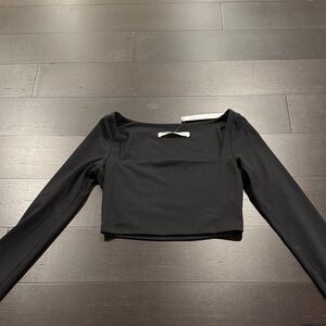 Susana Monaco square Neck crop Top